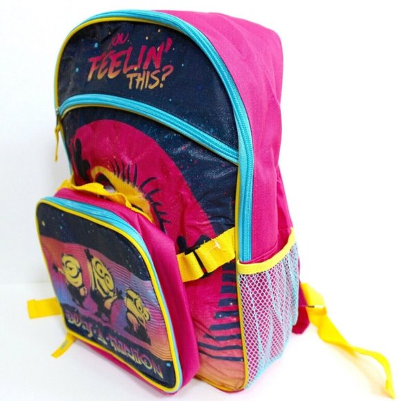 Despicable Me Minions Bust A Minion Glitter 16" School Backpack & Lunch Box Set - Picture 4 of 5